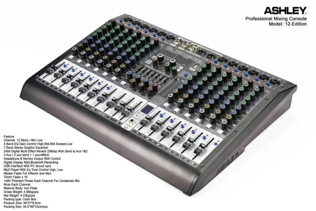 Audio Mixer Ashley 12 Channel Professional